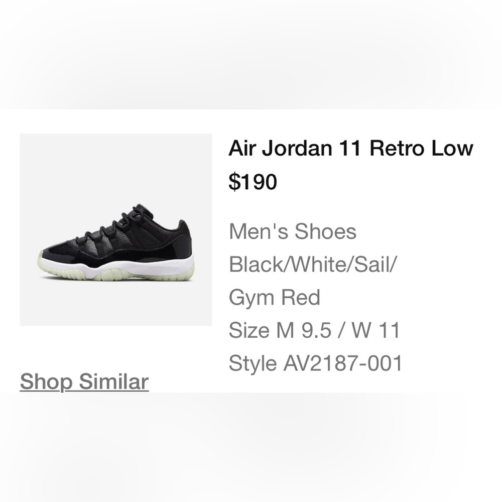 Jordan 11 retro lows